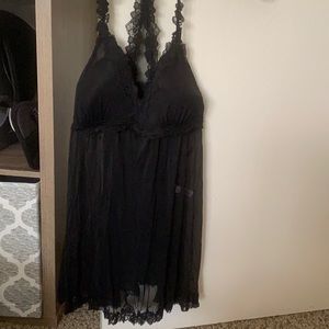 Sheer black laced lingerie